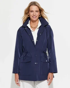 New Sportscraft Adalia Patch Pocket Anorak in Navy