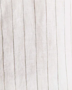 Online Sportscraft Alan Short Sleeve Linen Shirt in Whitemulti White/multi