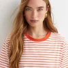 Hot Sportscraft Amanda Stripe Short Sleeve Tee in Orangewhite Orange/white