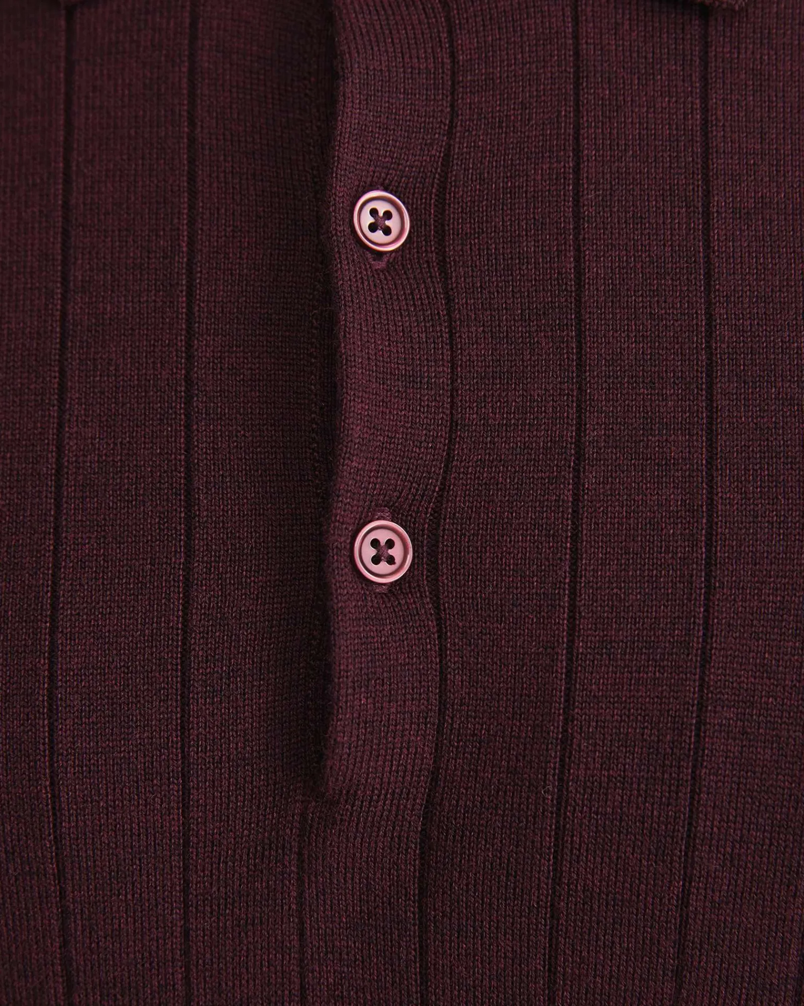 Sale Sportscraft Angus Merino Long Sleeve Knit Polo in Burgundy