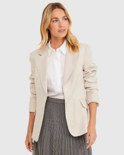 Fashion Sportscraft Annie Blazer in Stone