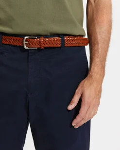 Hot Sportscraft Apollo Woven Leather Belt in Tan