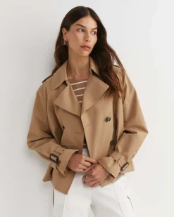 Online Sportscraft Audrey Crop Trench in Pecan