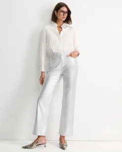 Sale Sportscraft Bec Foiled Straight Leg Jean in Silver