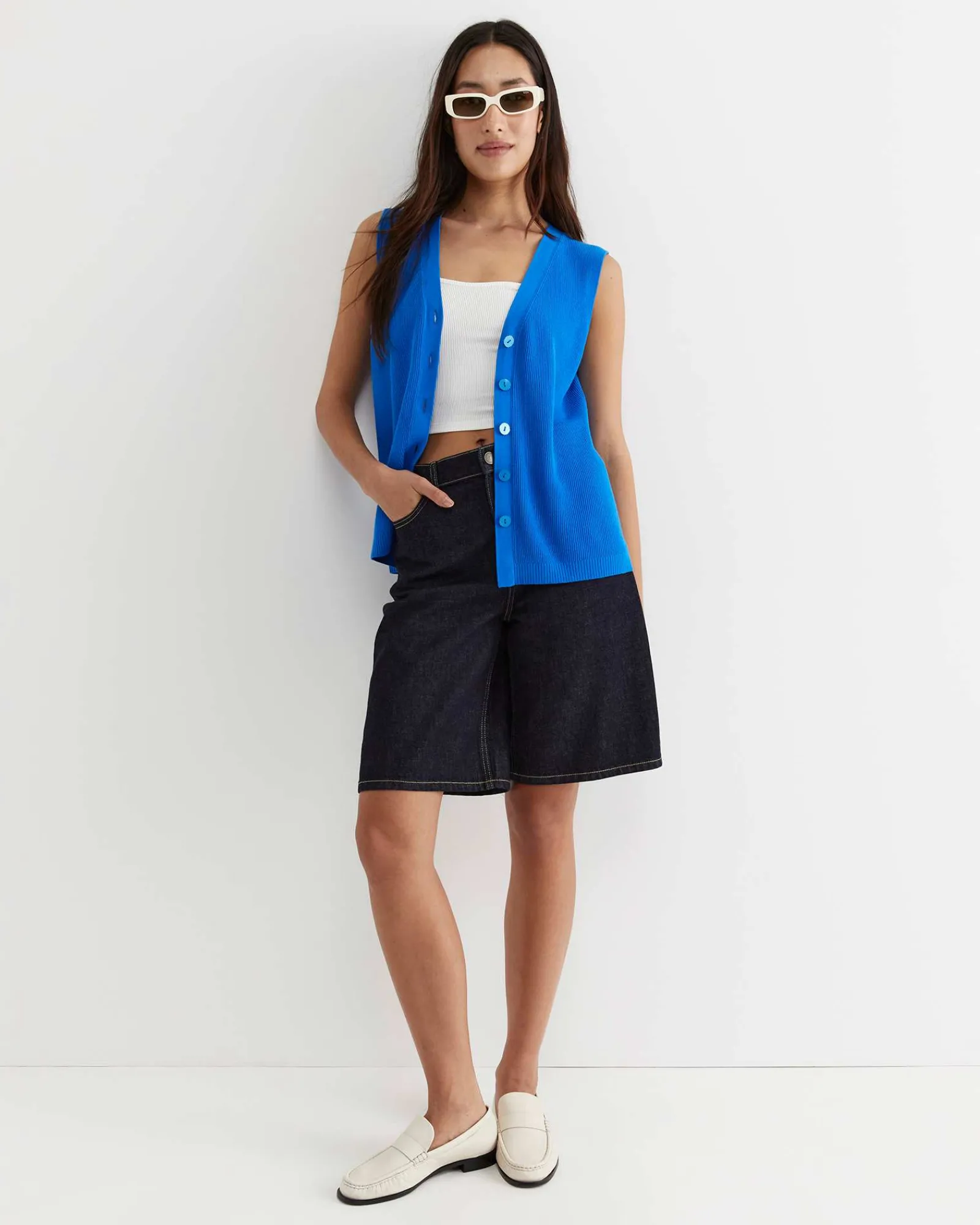 Hot Sportscraft Becky Cotton Vest in Peacock