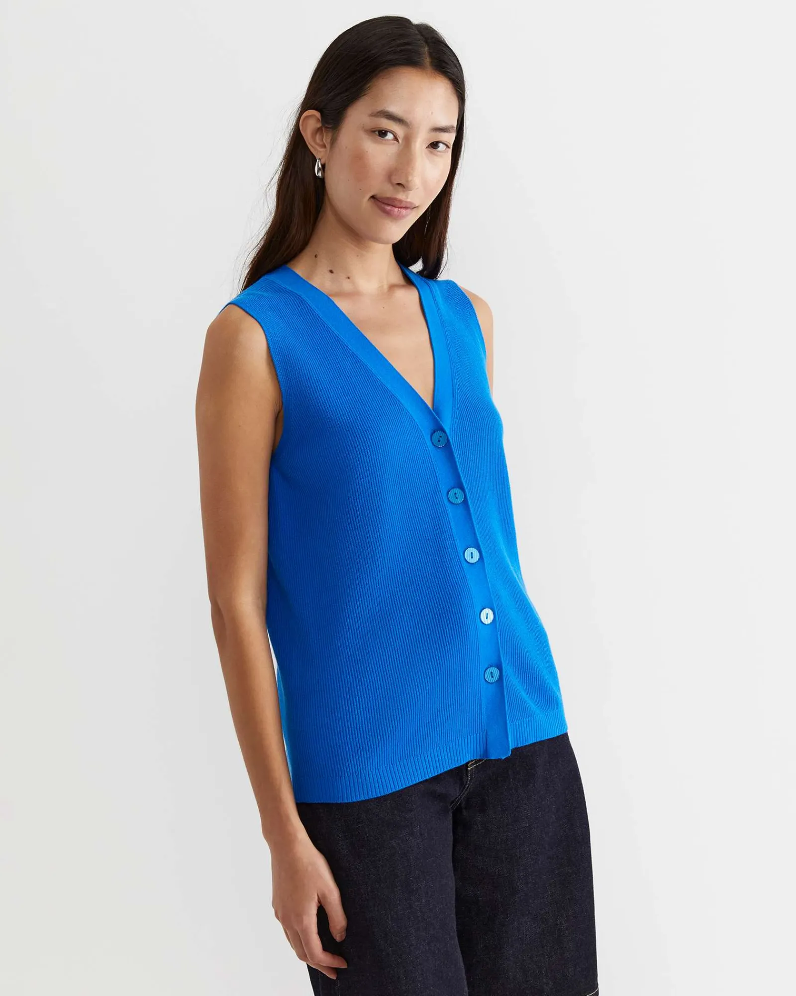 Hot Sportscraft Becky Cotton Vest in Peacock