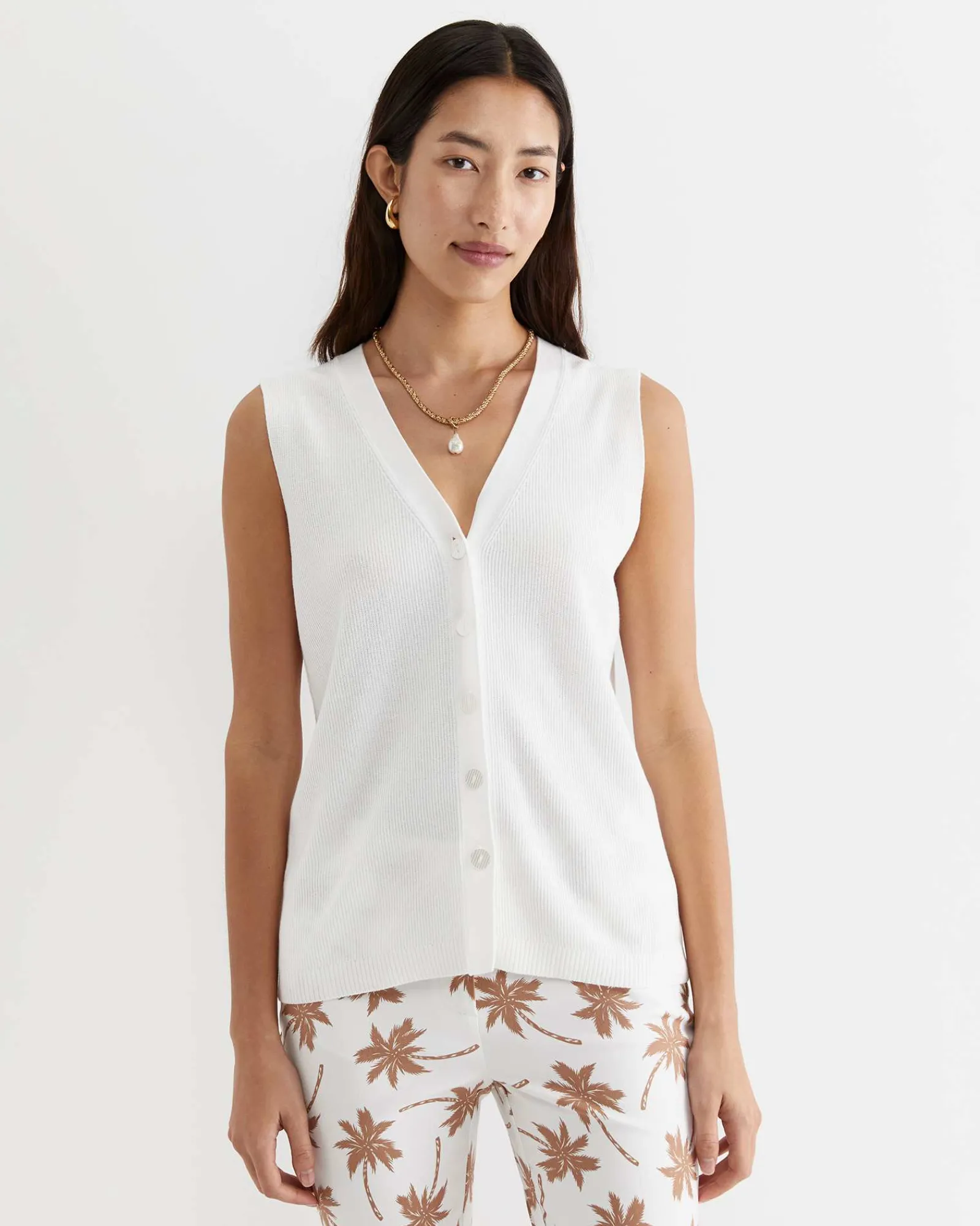 Online Sportscraft Becky Cotton Vest in White
