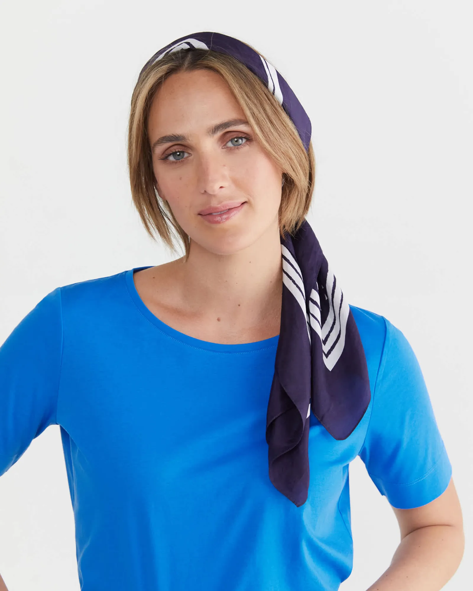 Online Sportscraft Bermuda Scarf in Navy Multi NavyMulti