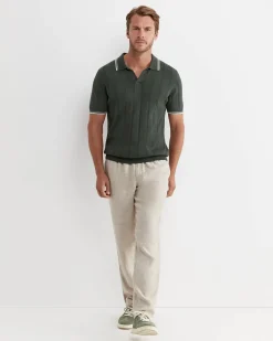 Clearance Sportscraft Braddon Knit Polo in Forest