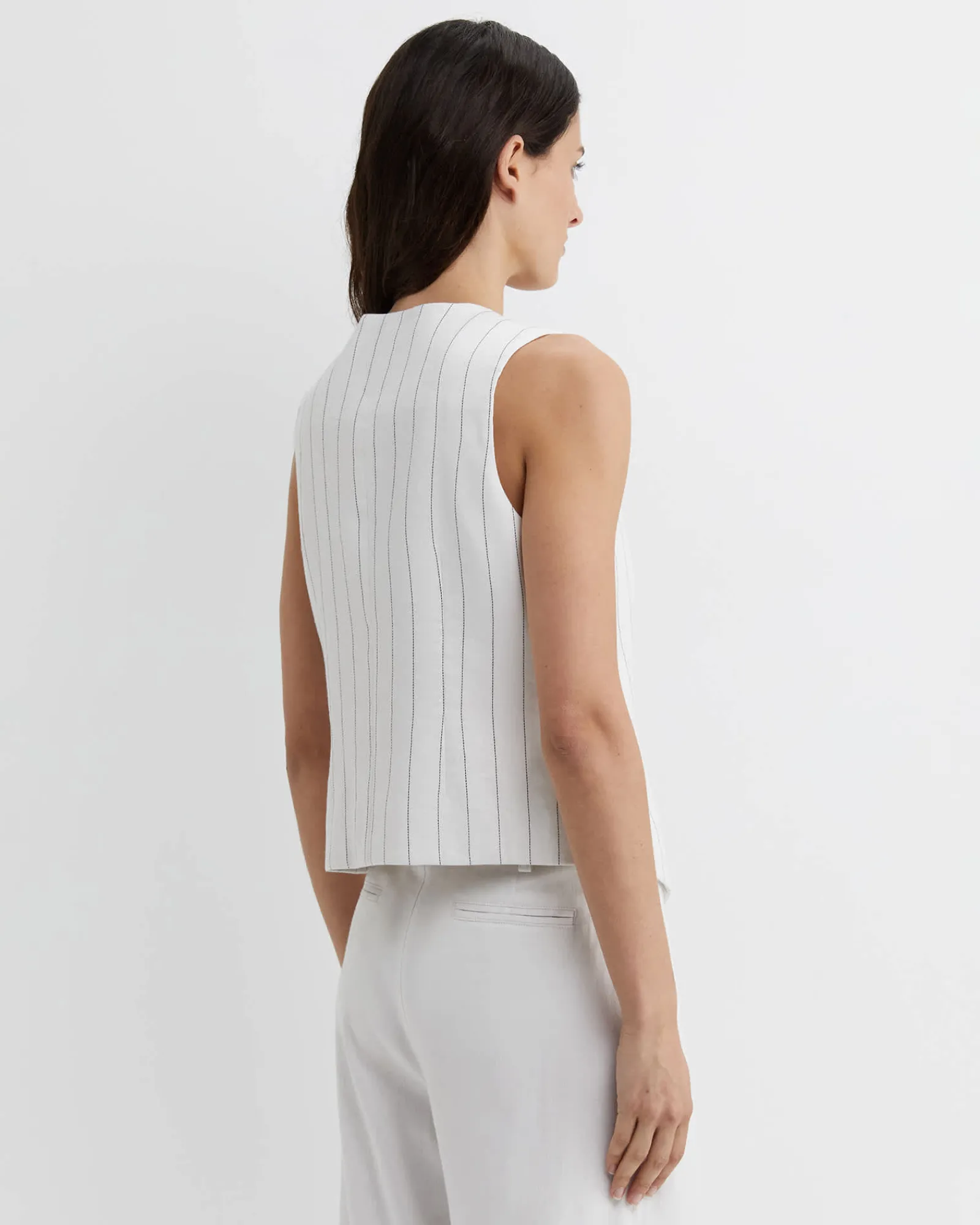 Outlet Sportscraft Brianne Stripe Vest in Whitenavy White/navy