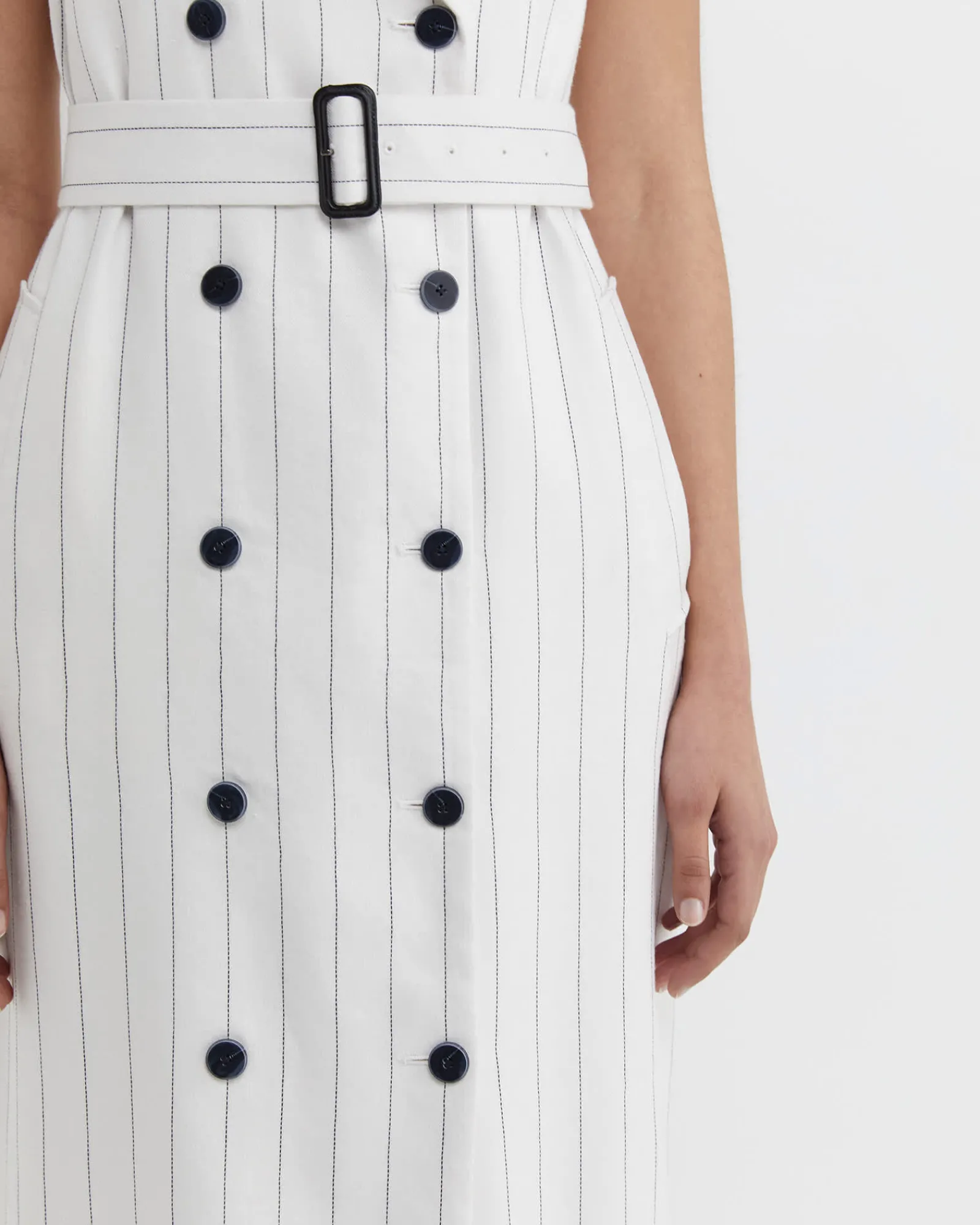 Outlet Sportscraft Brianne Trench Maxi Dress in Whitenavy White/navy