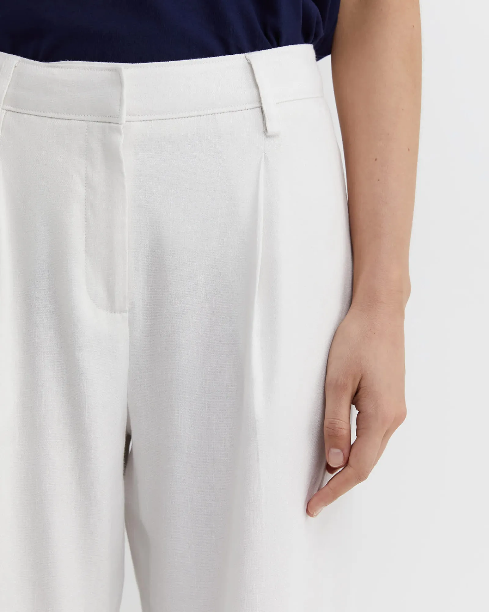 Online Sportscraft Brianne Wide Leg Pleat Pant in White