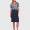 Discount Sportscraft Brodie Denim Skirt in Dark Wash DarkWash