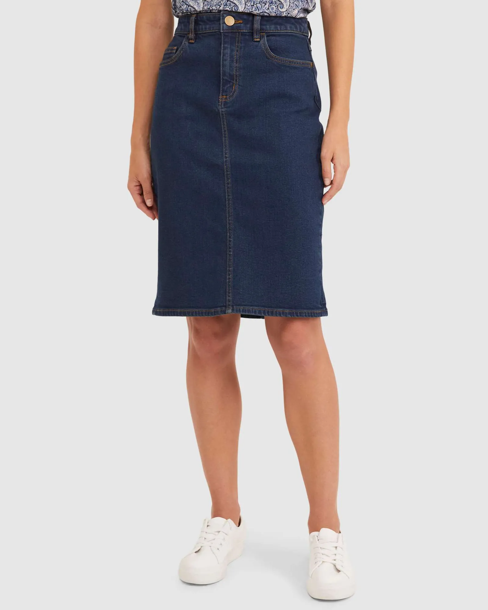 Discount Sportscraft Brodie Denim Skirt in Dark Wash DarkWash
