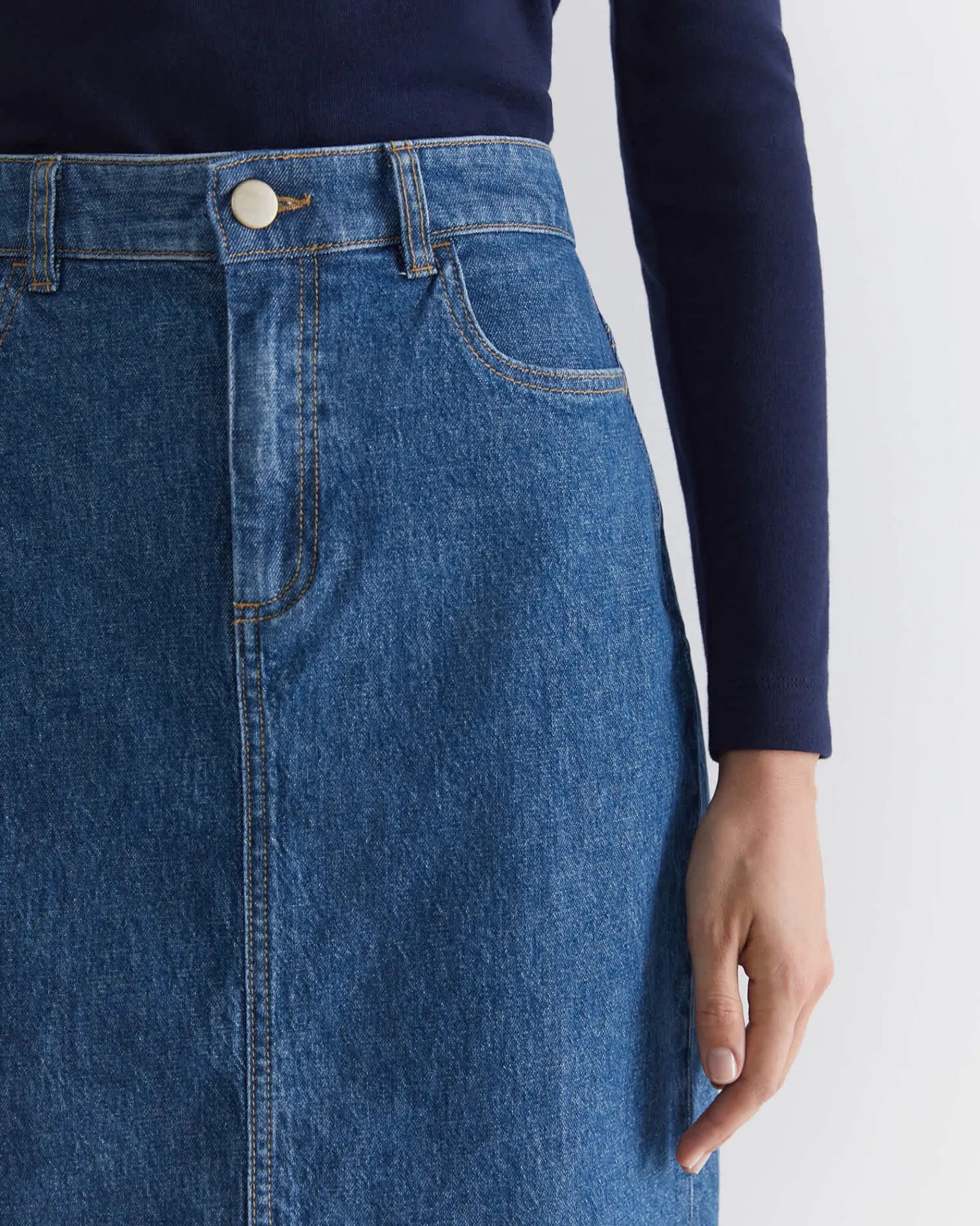 Online Sportscraft Brodie Denim Skirt in Mid Wash MidWash