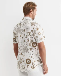 Clearance Sportscraft Byron Short Sleeve Shirt in Barley