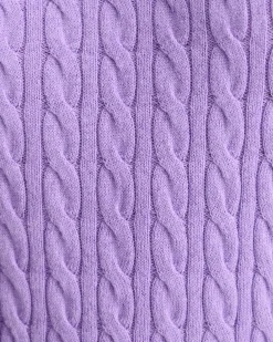 Clearance Sportscraft Cable Merino Cotton Tank in Viola