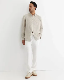 Clearance Sportscraft Caffery Linen Pant in White