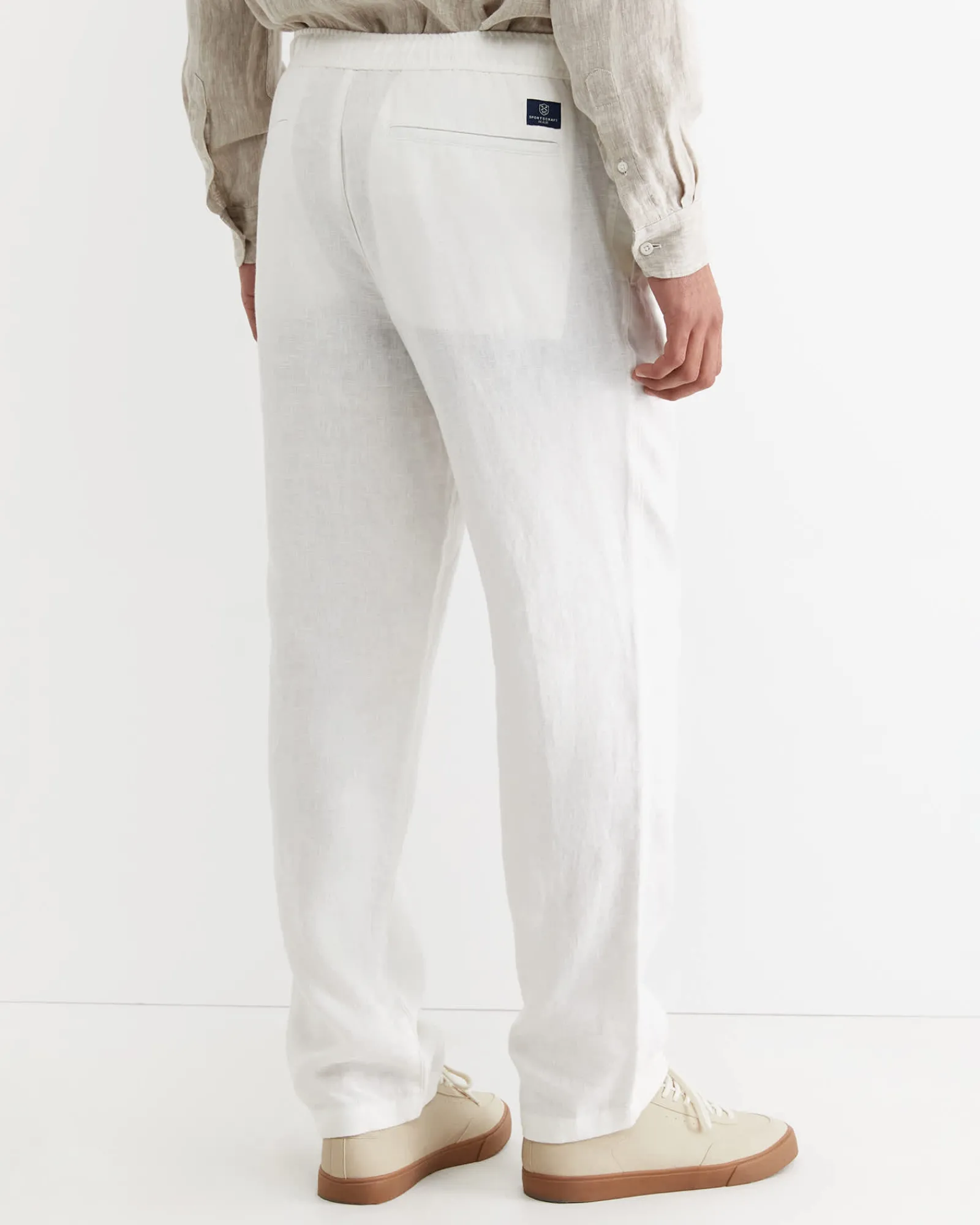 Clearance Sportscraft Caffery Linen Pant in White