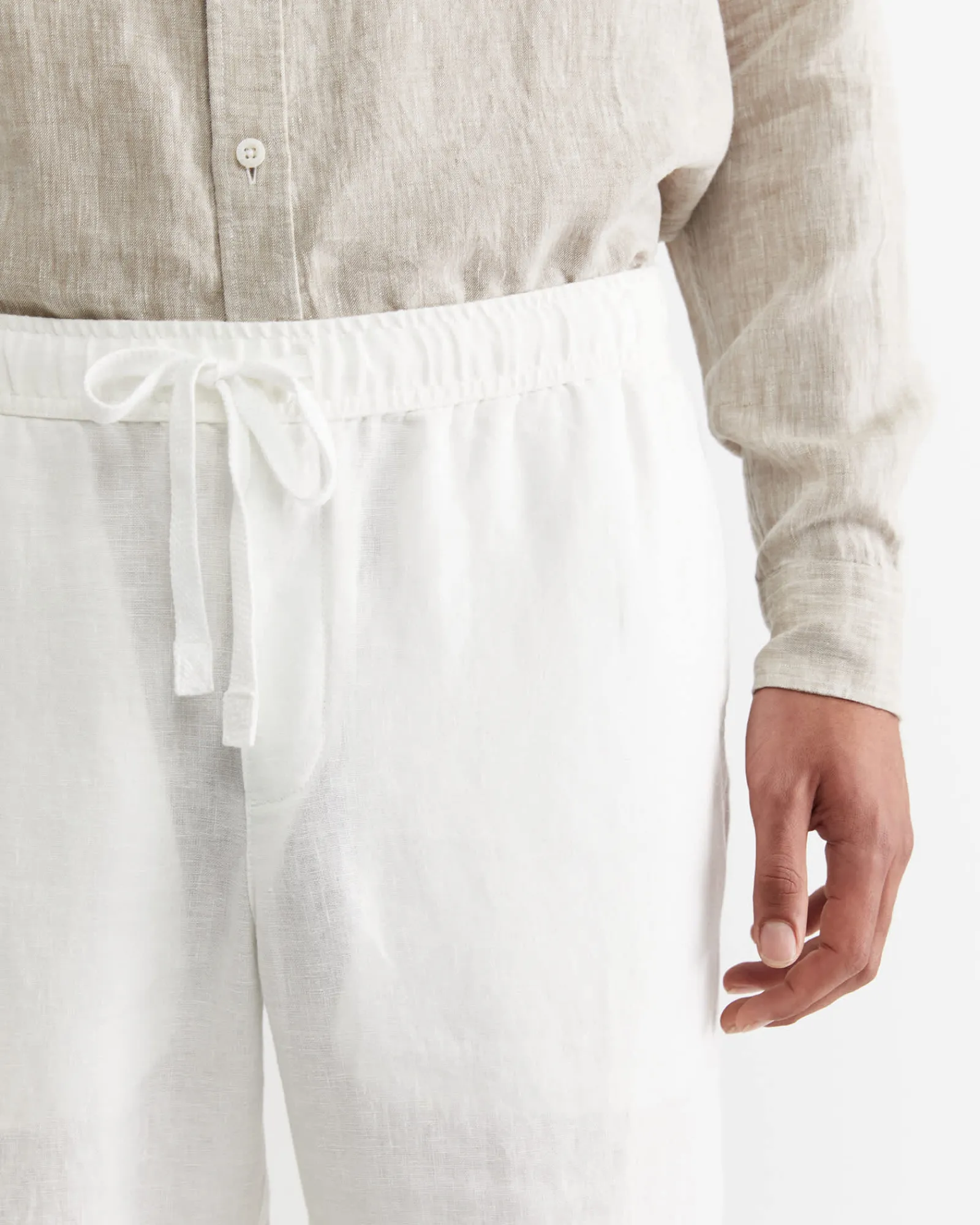 Clearance Sportscraft Caffery Linen Pant in White