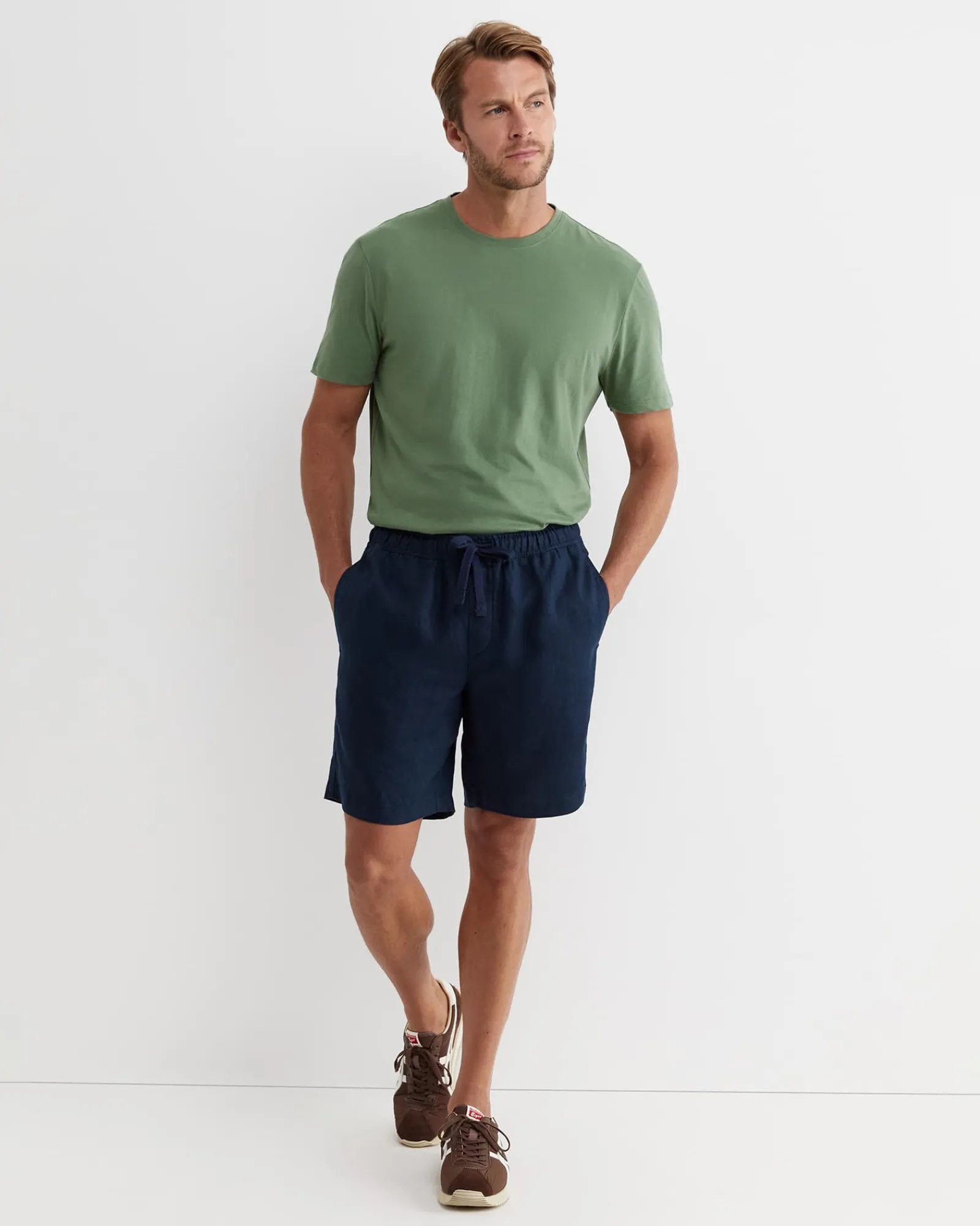 Outlet Sportscraft Caffery Linen Short in Navy