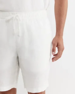 Outlet Sportscraft Caffery Linen Short in White