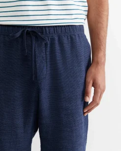 Outlet Sportscraft Caffery Yarn Dyed Linen Pant in Navy