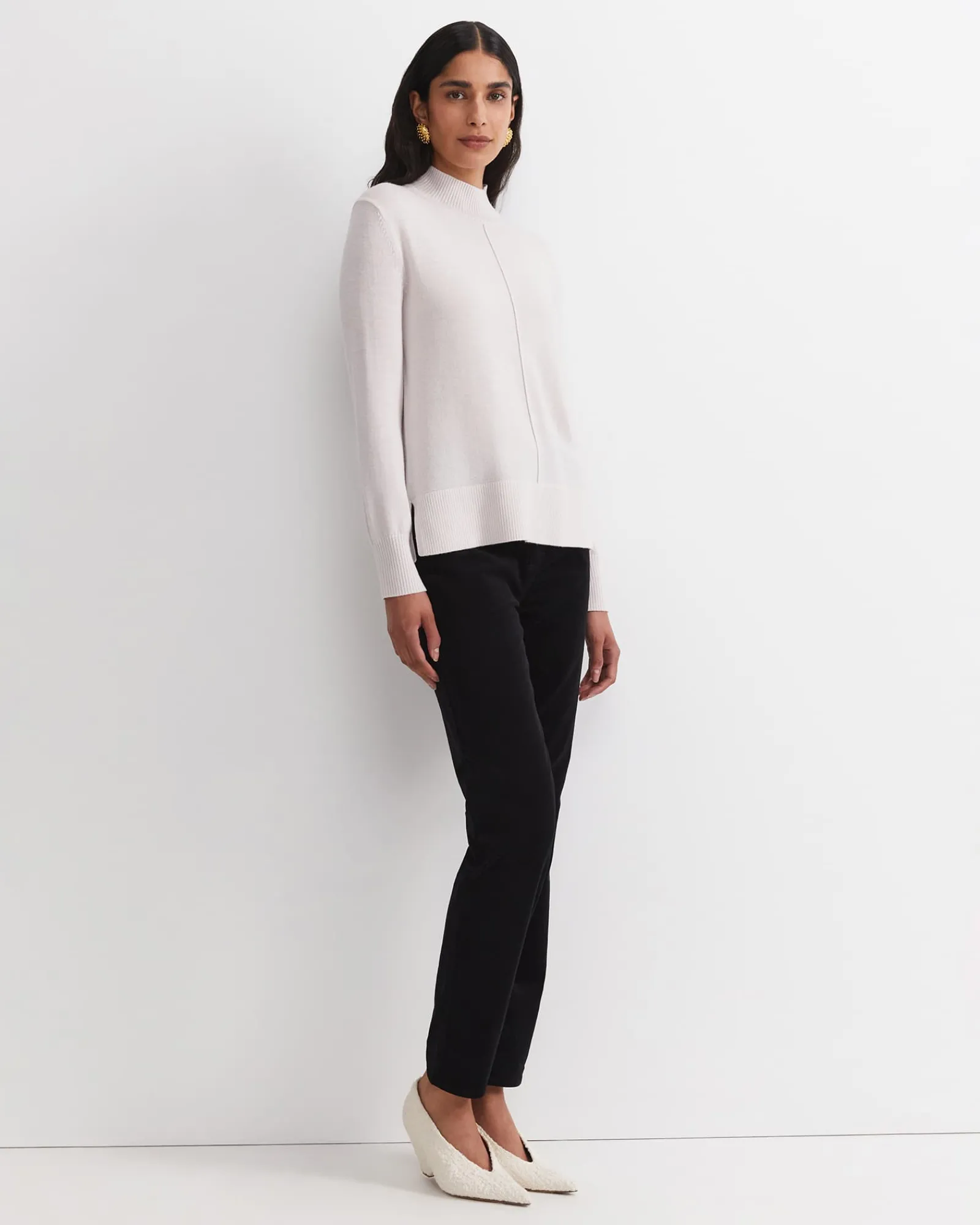 Fashion Sportscraft Cass Wool Sweater in Chalk