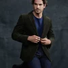 Fashion Sportscraft Caulfield Cord Blazer in Khaki