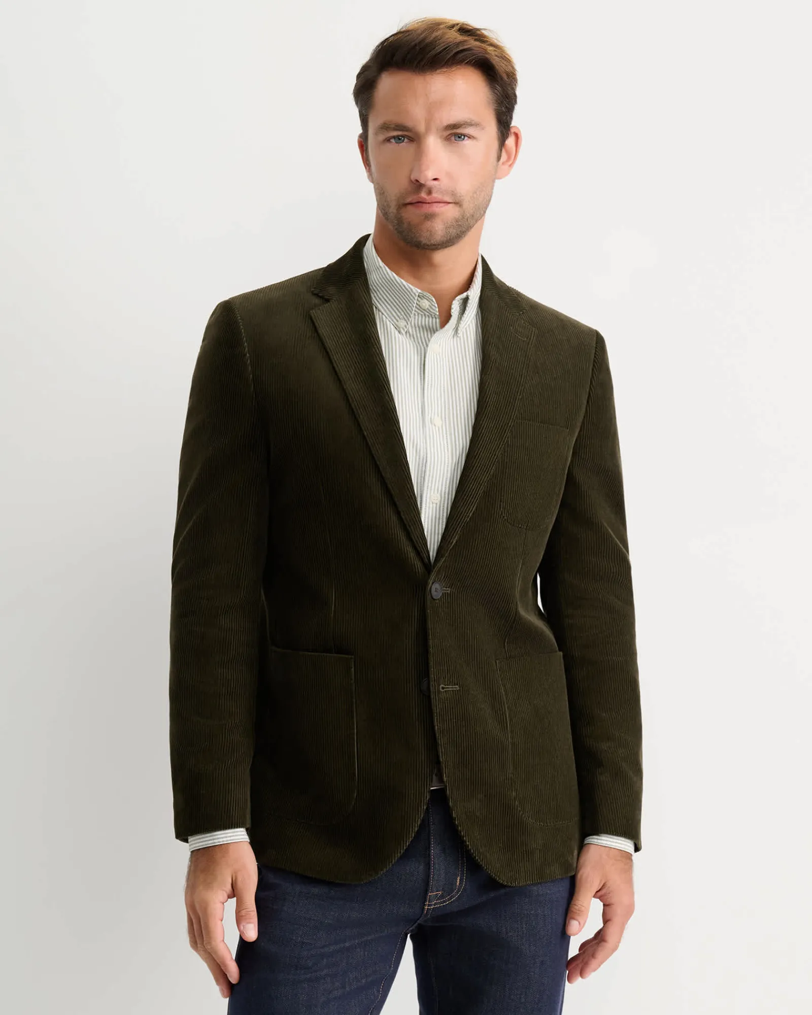 Fashion Sportscraft Caulfield Cord Blazer in Khaki