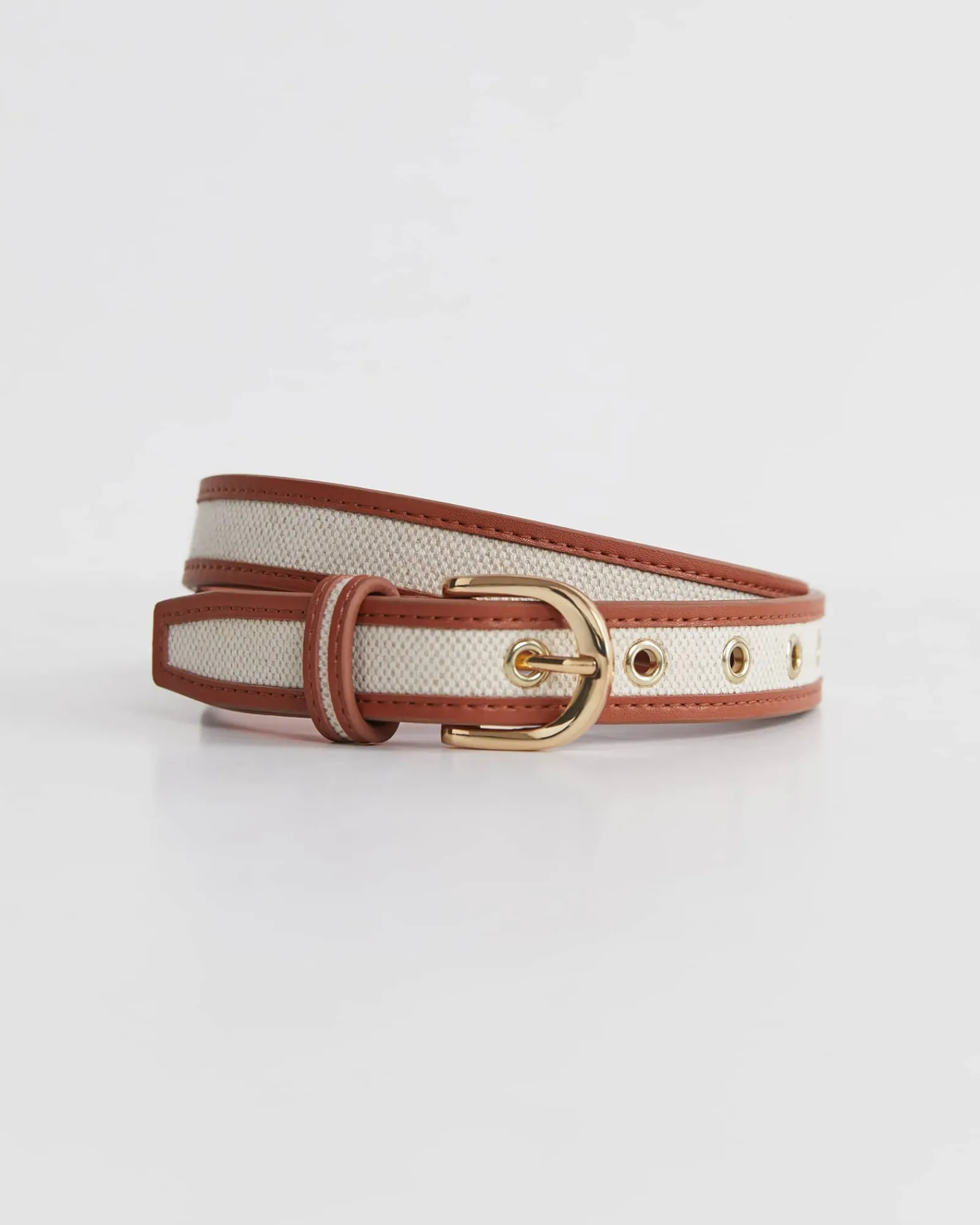 Fashion Sportscraft Claire Canvas Belt in Natural