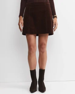 Hot Sportscraft Cleo Cord Mini Skirt in Chocolate
