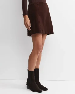 Hot Sportscraft Cleo Cord Mini Skirt in Chocolate