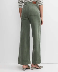 New Sportscraft Cleo Cord Wide Leg Jean in Sage