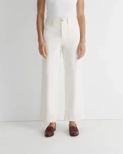 Fashion Sportscraft Cleo Cord Wide Leg Pant in Winter White WinterWhite