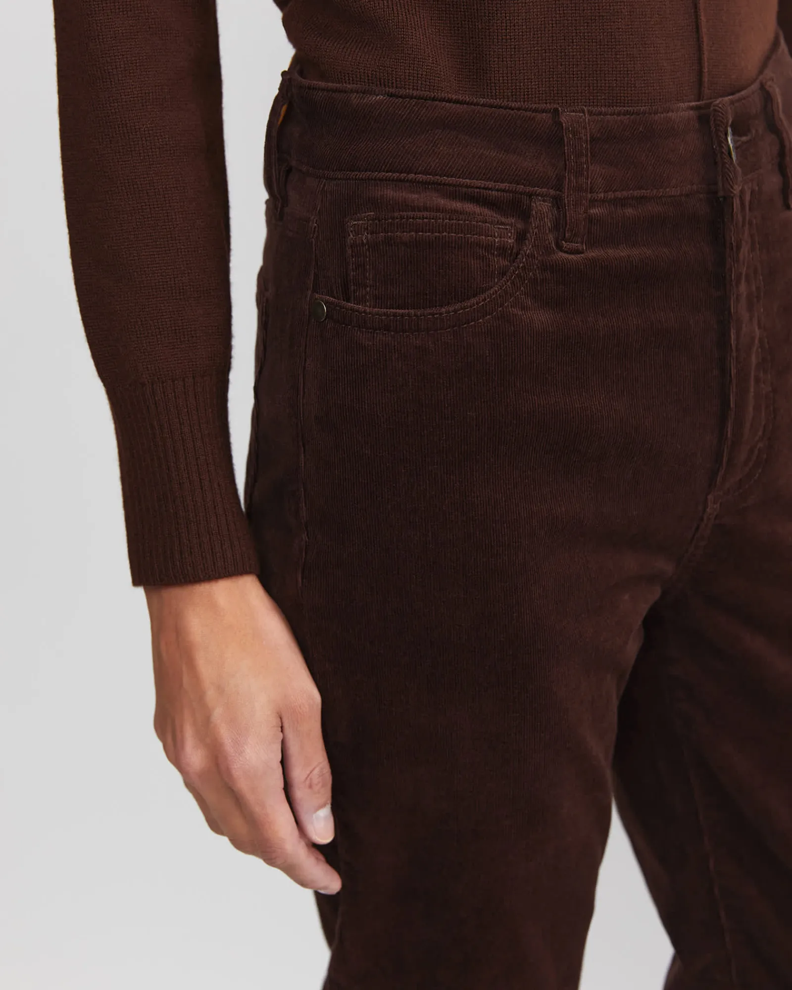 Outlet Sportscraft Cleo Straight Cord Jean in Chocolate