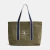 Best Sportscraft Club Sport Canvas Tote in Khaki