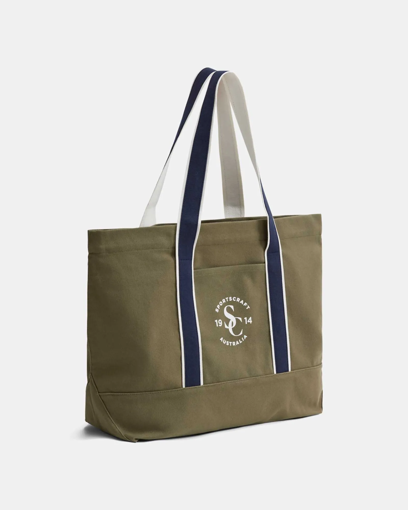 Best Sportscraft Club Sport Canvas Tote in Khaki