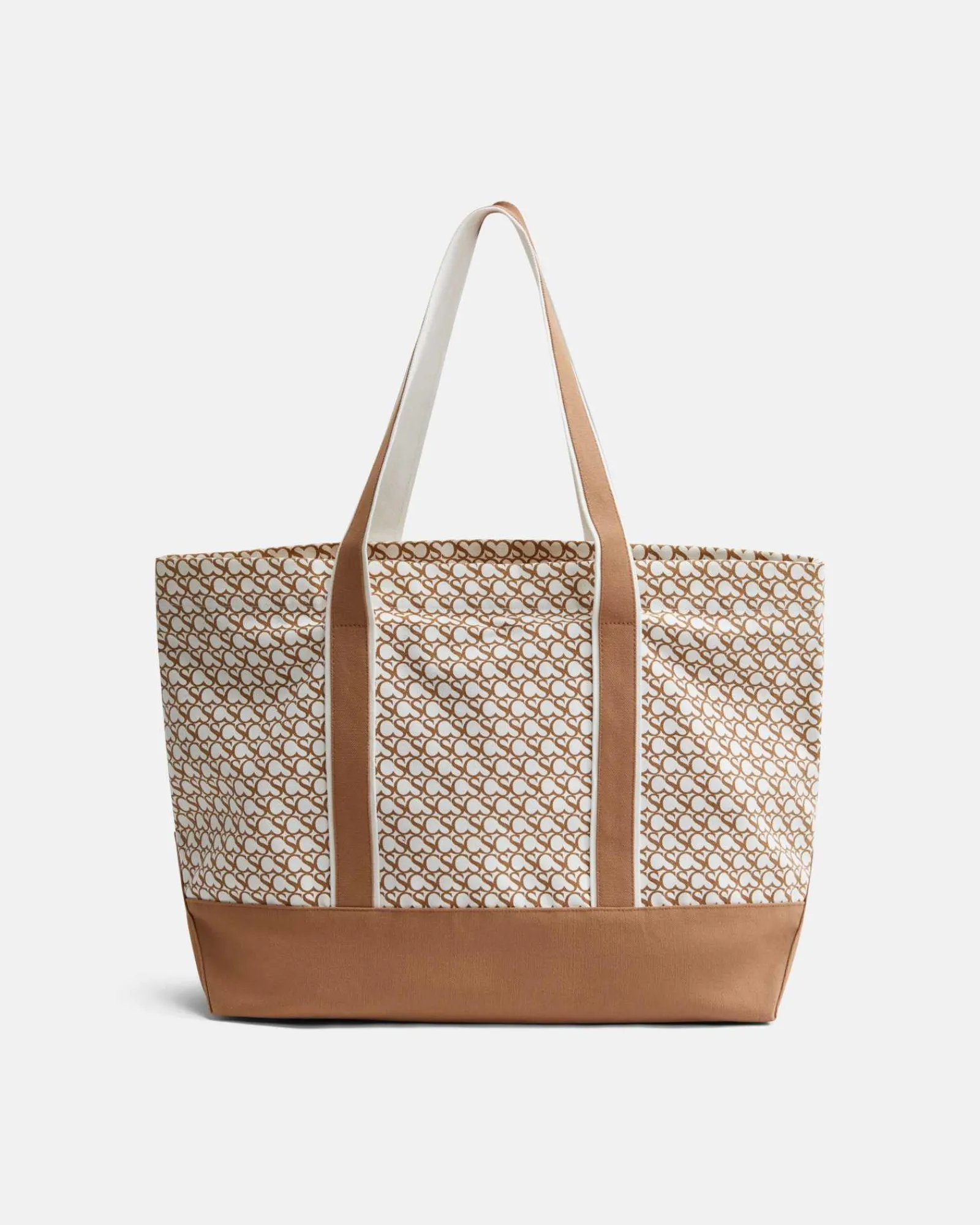 Online Sportscraft Club Sport Canvas Tote in Tanwhite Tan/white