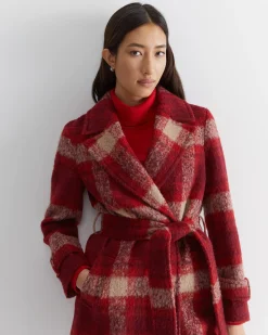 Best Sportscraft Colette Check Coat in Wine