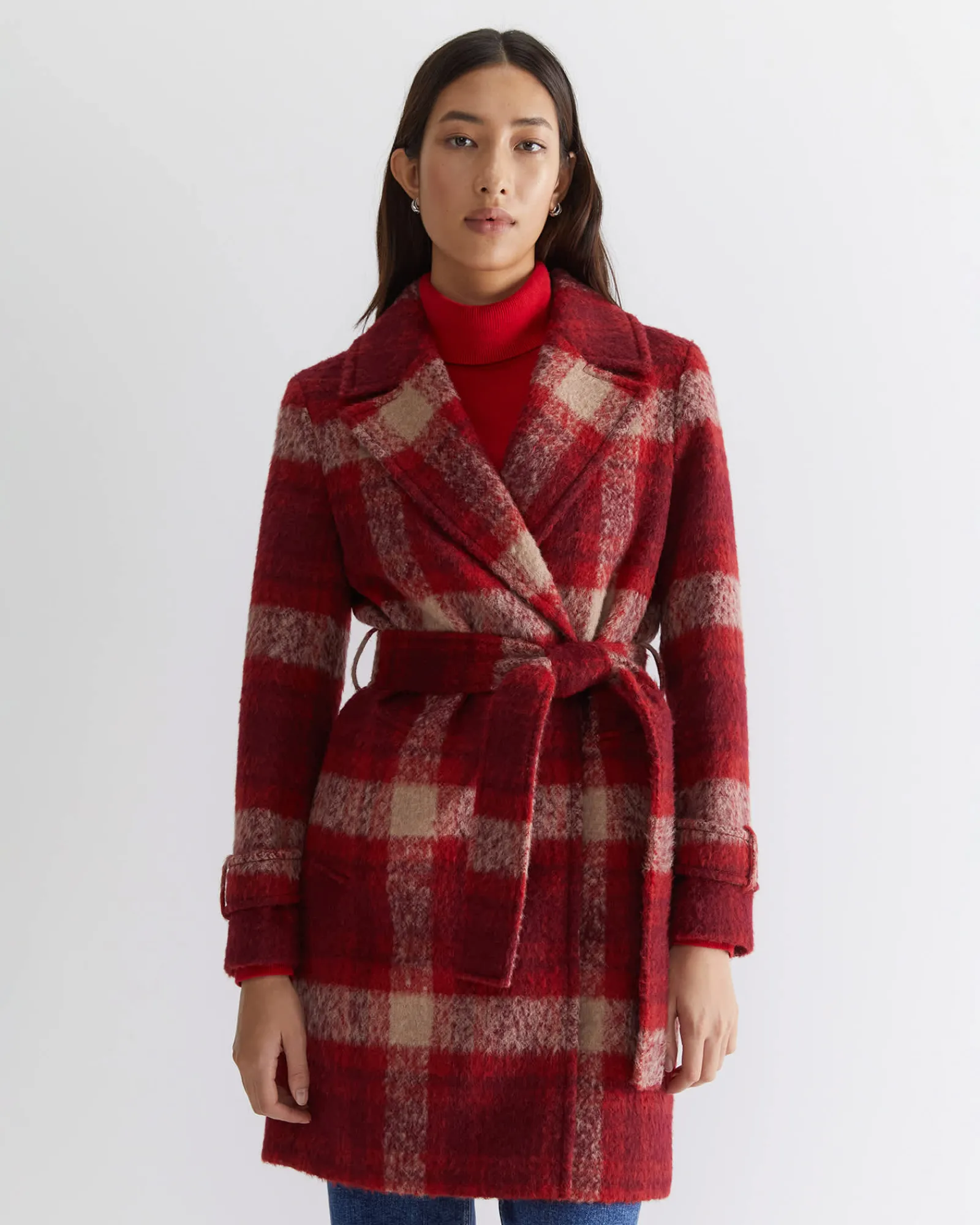 Best Sportscraft Colette Check Coat in Wine