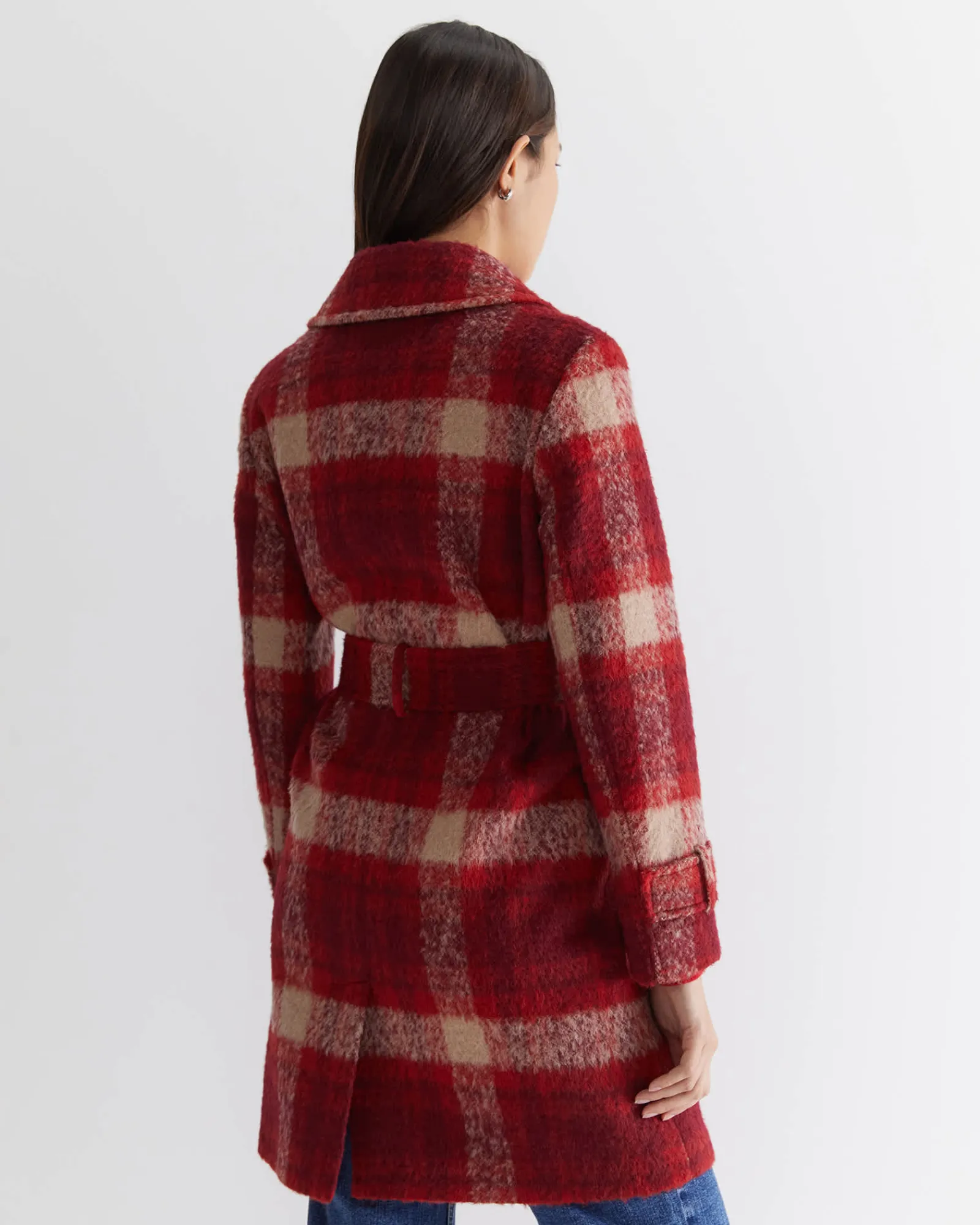 Best Sportscraft Colette Check Coat in Wine