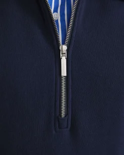 Hot Sportscraft Collared Zip Sweat in Navy