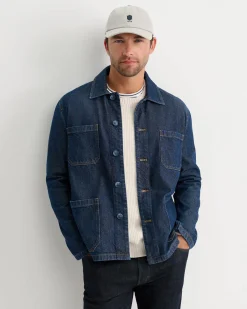 Hot Sportscraft Conroy Denim Chore Jacket in Raw Wash RawWash