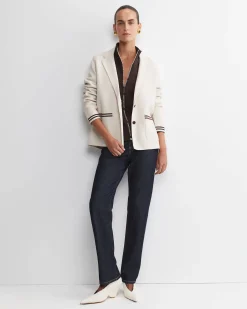 New Sportscraft Cotton Cashmere Cardigan in Chalk