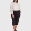 Hot Sportscraft Crop Linen Pant in Classic Navy ClassicNavy