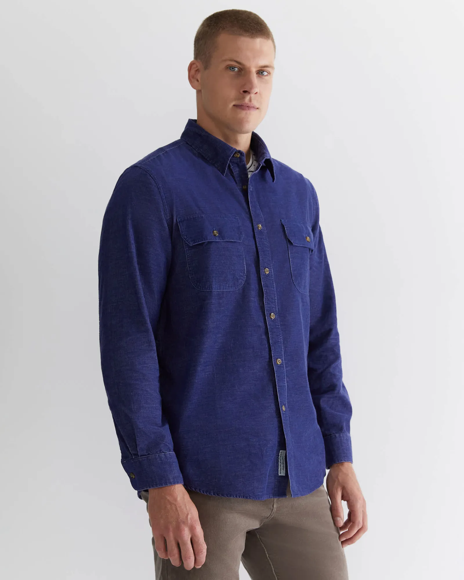 Hot Sportscraft Cullen Cord Shirt in Ball Point Blue BallPointBlue