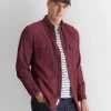 Clearance Sportscraft Cullen Cord Shirt in Wineberry