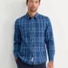 Online Sportscraft Darley Long Sleeve Check Shirt in Indigo