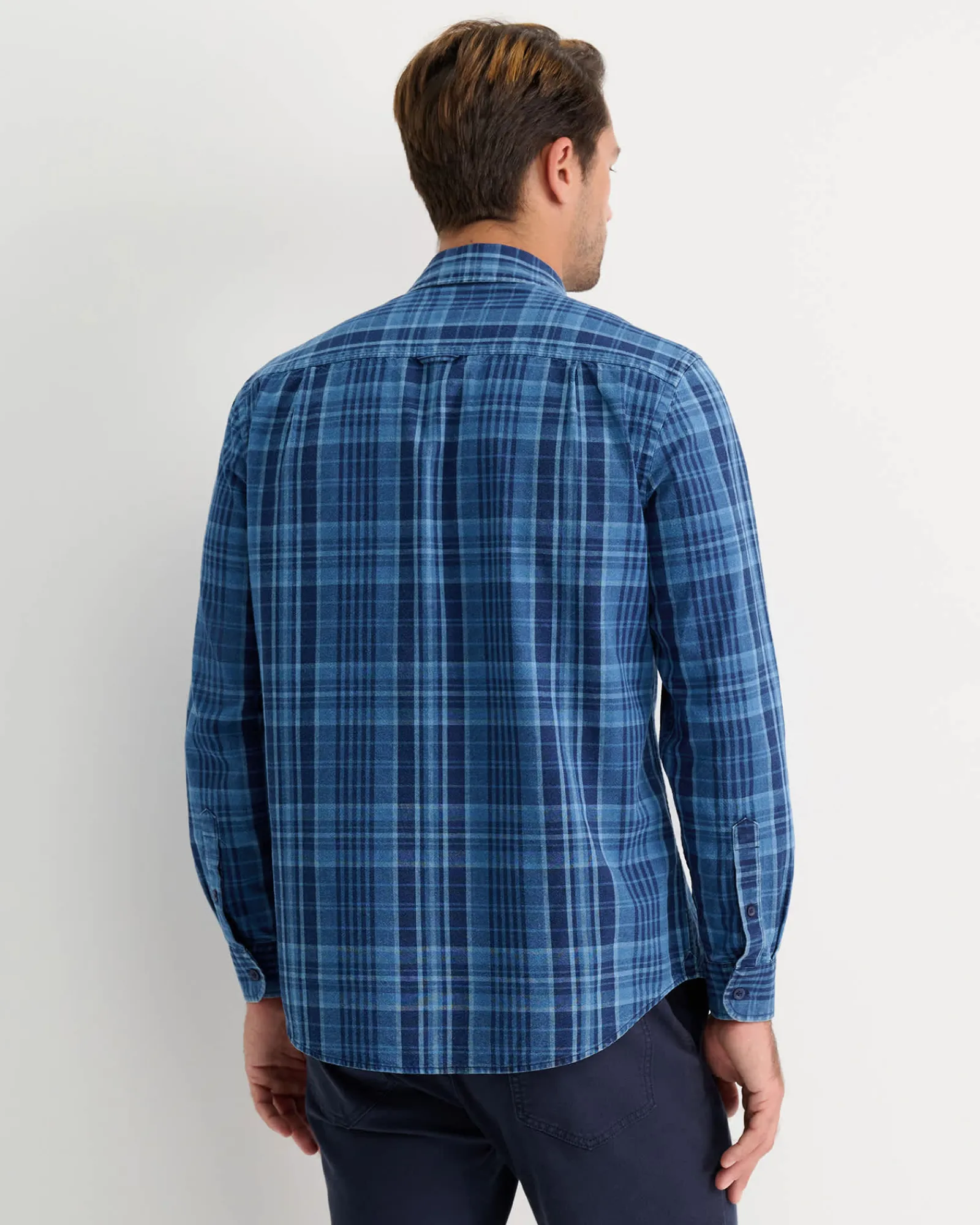 Online Sportscraft Darley Long Sleeve Check Shirt in Indigo